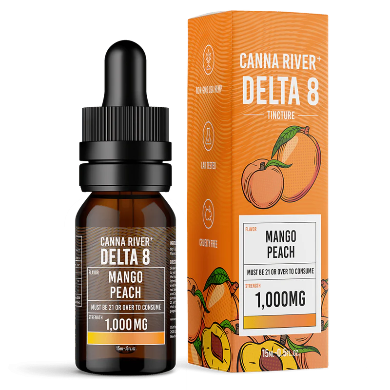 canna river delta 8 tincture 1000mg d8 mango peach