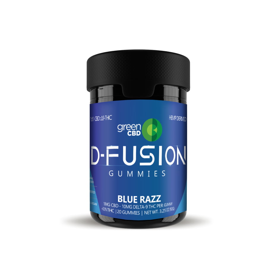 D Fusion Delta 9 THC CBD Gummies | Blue Razz