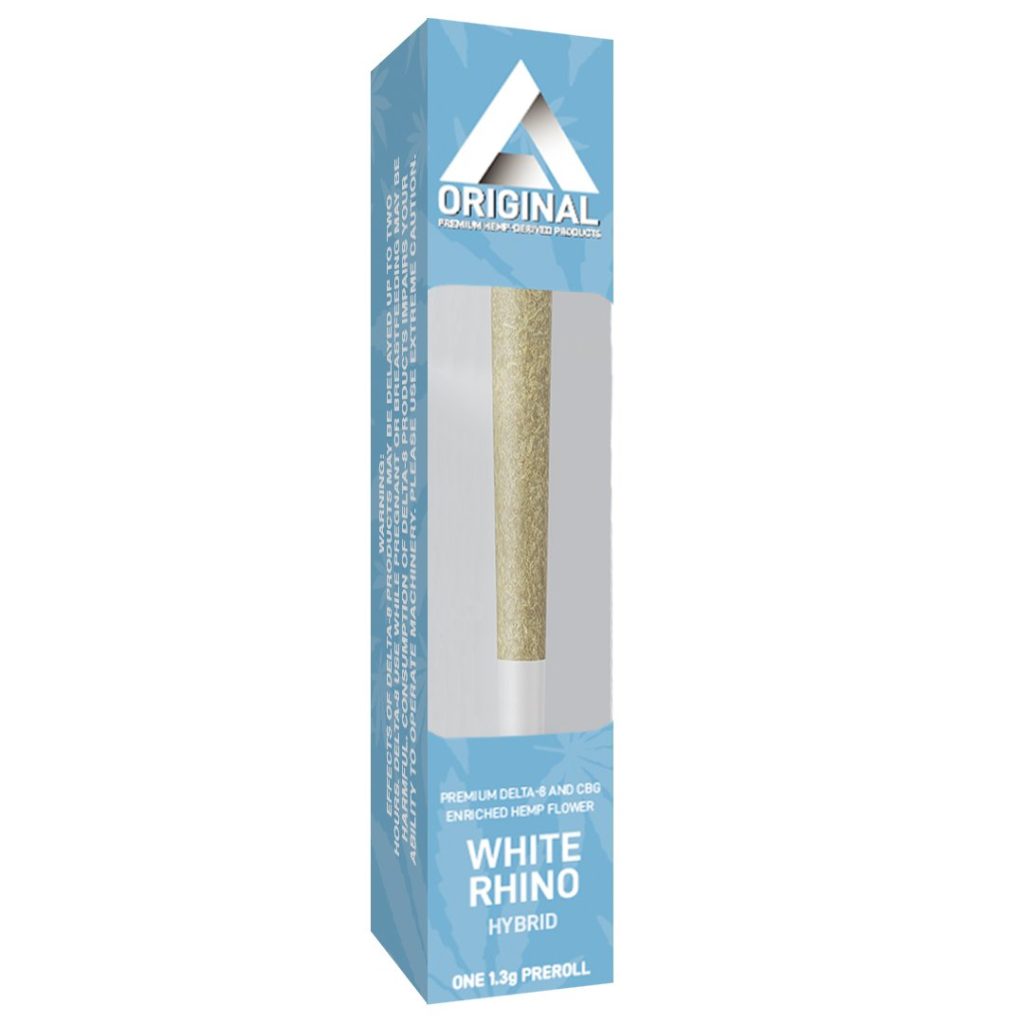 Delta 8 Flower Pre Roll White Rhino Delta Extrax