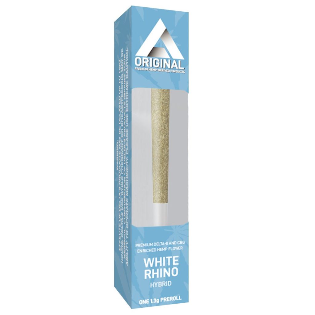 Delta 8 Flower Pre Roll White Rhino Delta Extrax