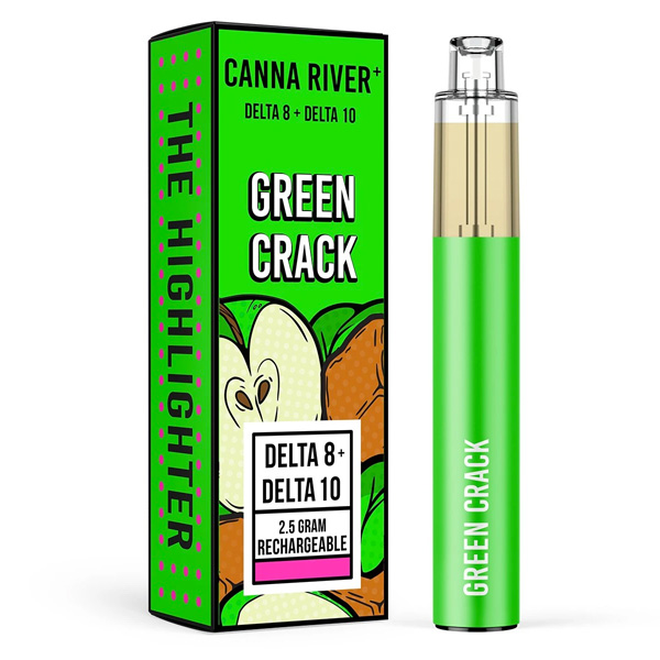 canna river delta 8 delta 10 green crack disposable