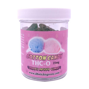 sticky green thc o cotton candy gummies
