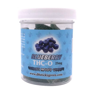 sticky green thc o gummies blueberry