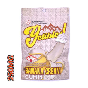 yetibles banana cream gummies 250mg