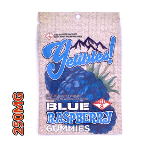 yetibles blue raspberry gummies 250mg