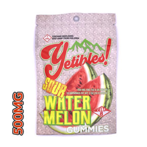 yetibles sour watermelon gummies 500mg
