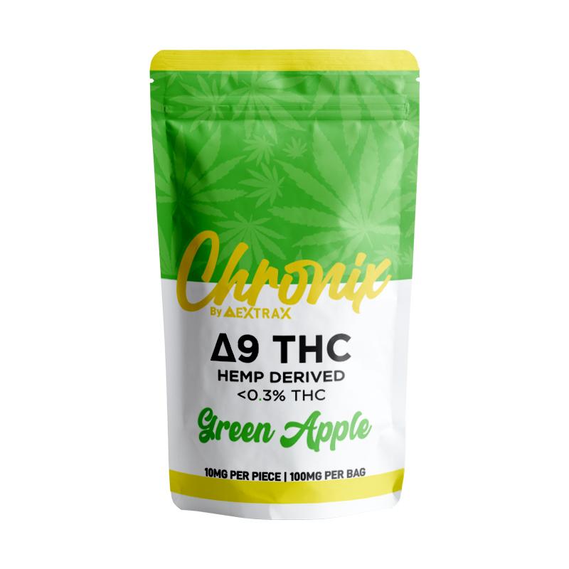 green apple delta 9 gummies delta extrax 100mg chronix