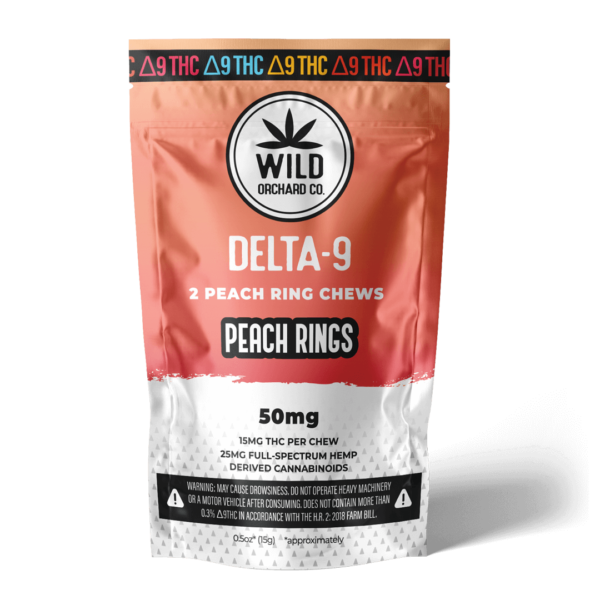 Wild Orchard Peach Rings Delta 9 - 2 count