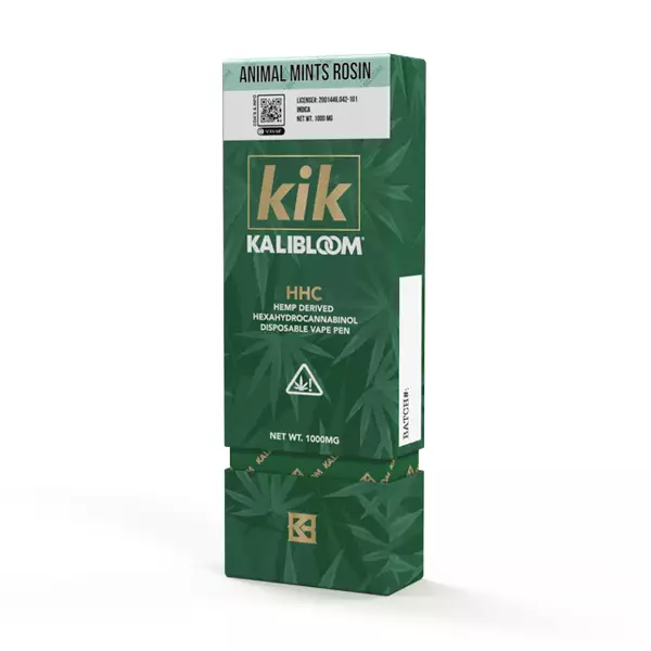kalibloom kik hhc disposable animal mints rosin