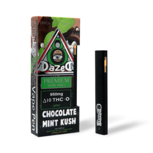dazed8 disposables chocolate mint kush 1g delta 10 thc o premium disposable