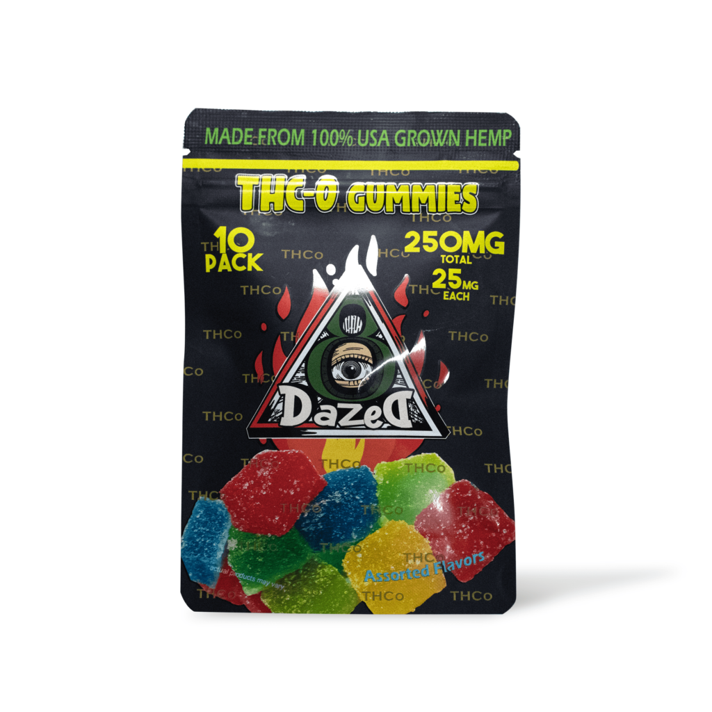 dazed8 edibles assorted 25mg thc o gummies 10