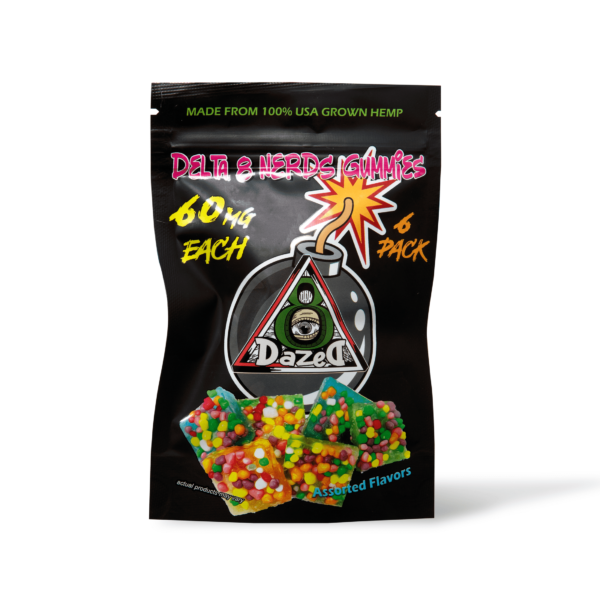 dazed8 edibles nerds 60mg delta 8 gummies