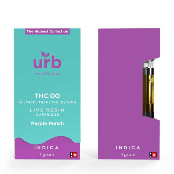 urb thc infinity live resin cartridge purple punch
