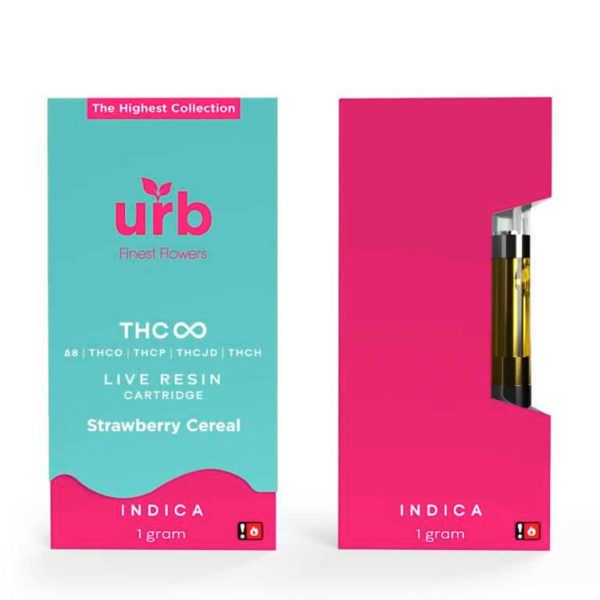 urb thc infinity live resin cartridge strawberry cereal