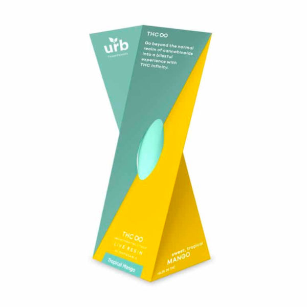 Urb THC Infinity live resin disposable vape Tropical Mango