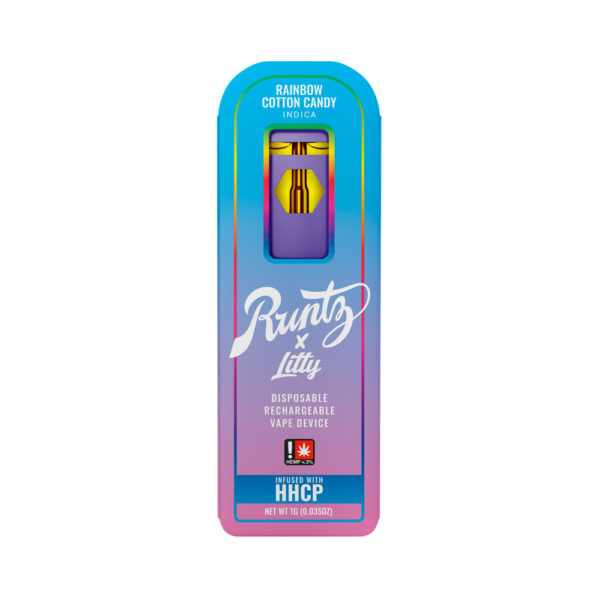 runtz litty hhcp disposable vape rainbow cotton candy