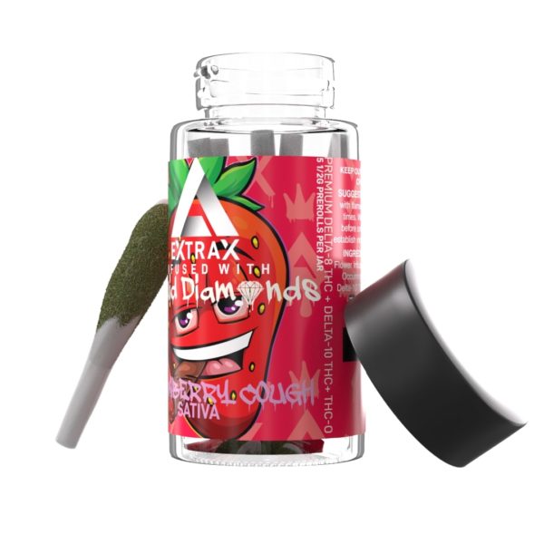 Strawberry cough .5g THC-O Pre Rolls infused liquid diamonds 5pk