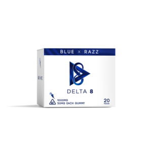 d8 delta 8 1000mg 50mg gummies blue x razz