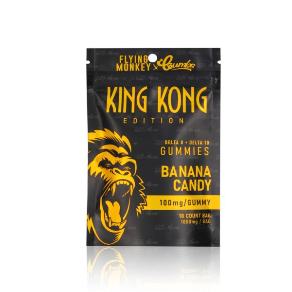 flying monkey crumbs king kong gummies d8 plus d10 1000mg banana candy