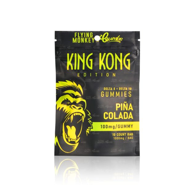 flying monkey crumbs king kong gummies d8 plus d10 1000mg pina colada