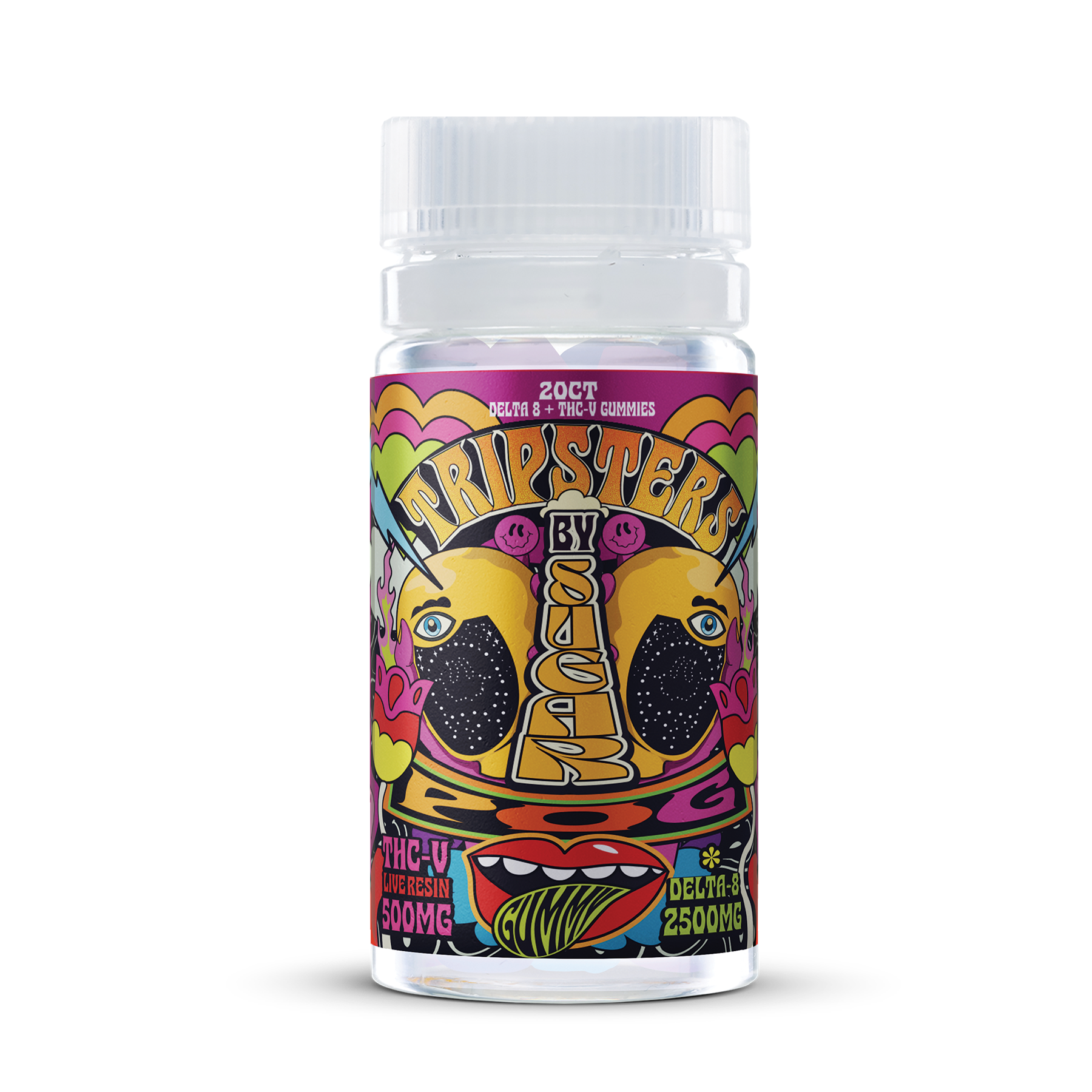Trippy Sugar Delta8 + THCV Gummies 3000mg Delta8Resellers