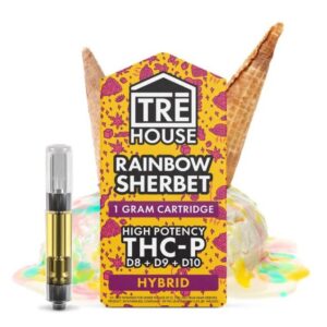 TRĒ House THC-P Cartridges 1g Rainbow Sherbet
