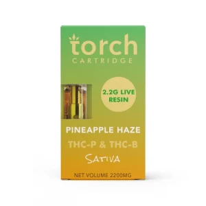 Torch THCB + THCP 2.2ml Vape Cartridge Pineapple Haze