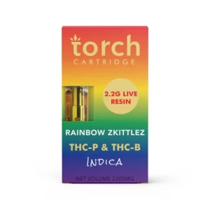 Torch THCB + THCP 2.2ml Vape Cartridge Rainbow Zkittlez
