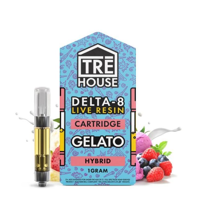 TRĒ House Live Resin Delta 8 Cartridge | 1g