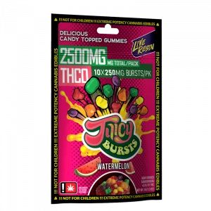 2500mg Juicy Bursts THC Nerd Rope Gummy