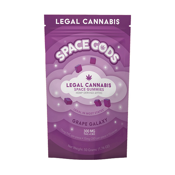 space gods d9 gummies 300mg grape galaxy