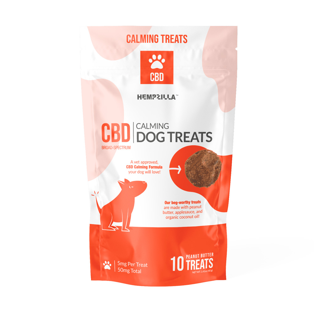 hempzilla calming dog treats 10 count front