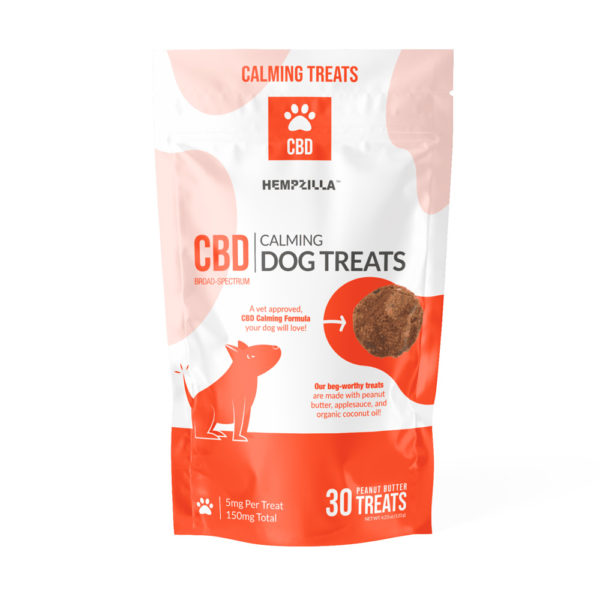 hempzilla calming dog treats 30 count front