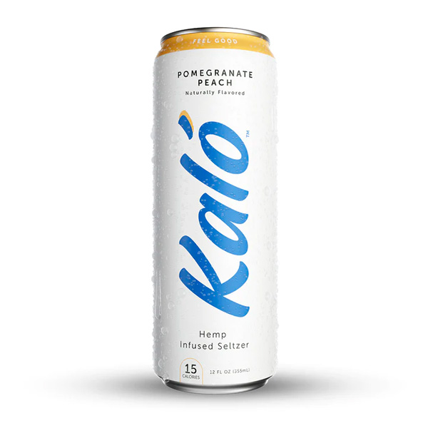kalo cbd seltzer pomegranate peach