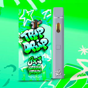 trip drip 8x3 disposable vape green crack