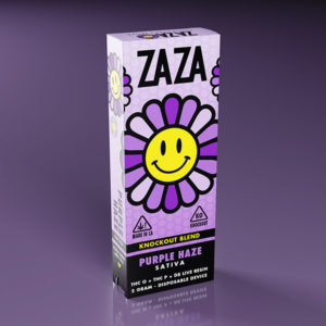 zaza knockout blend disposable vape purple haze