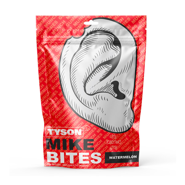 tyson-bites-d9-gummies-watermelon mike bites delta 9 gummies | 400mg