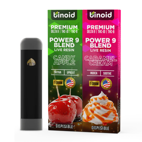 Binoid Power 9 Blend Disposable 2 Pack 2g Candy Apple x Caramel Cream