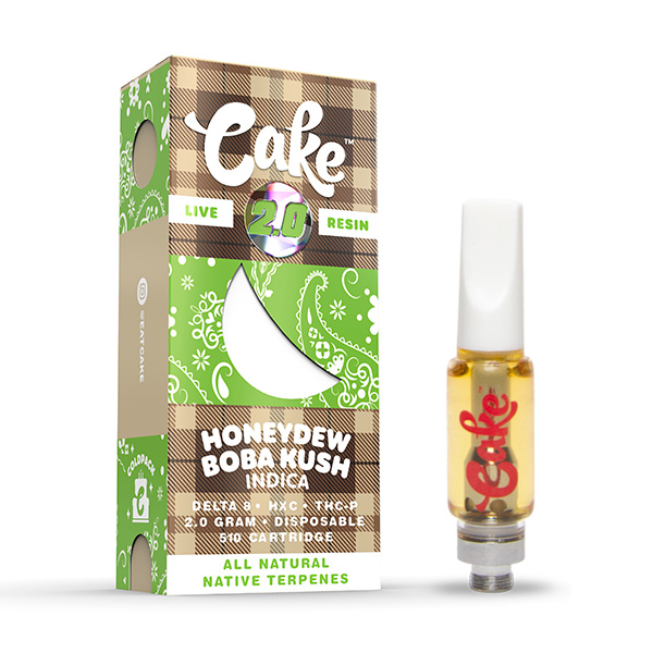 cake 2 gram cold pack cartridge honeydew boba kush