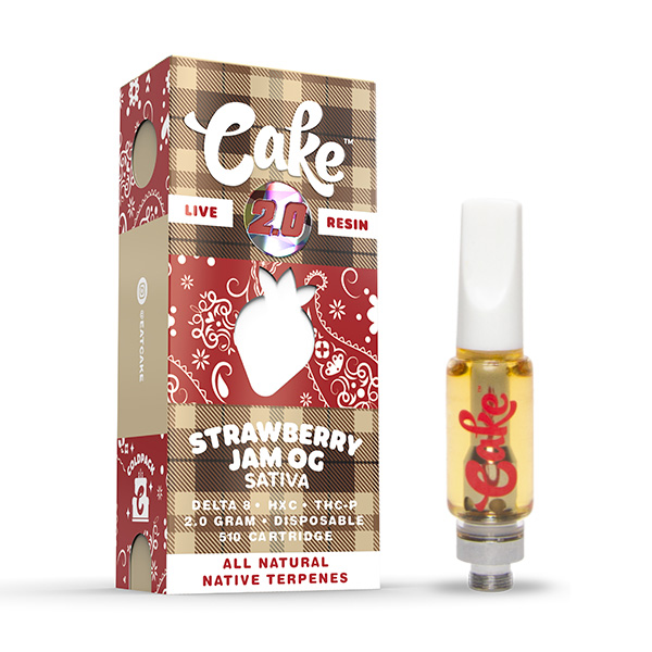 cake 2 gram cold pack cartridge strawberry jam og