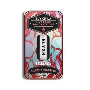 elyxr live resin d8 cartridge 1g cherry abacus