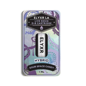 elyxr live resin d8 cartridge 1g sour space candy