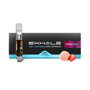 exhale cbd live resin vape cart 500mg strawberrygelato