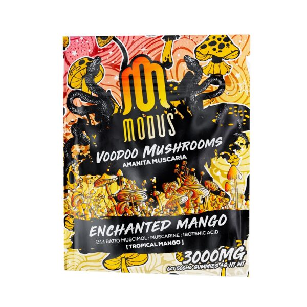 modus voopoo mushrooms enchanted mango Modus Voodoo Amanita Muscaria Mushroom Gummies - Enchanted Mango