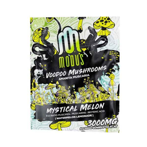 modus voopoo mushrooms mystical melon Modus Voodoo Amanita Muscaria Mushroom Gummies - Mystical Melon