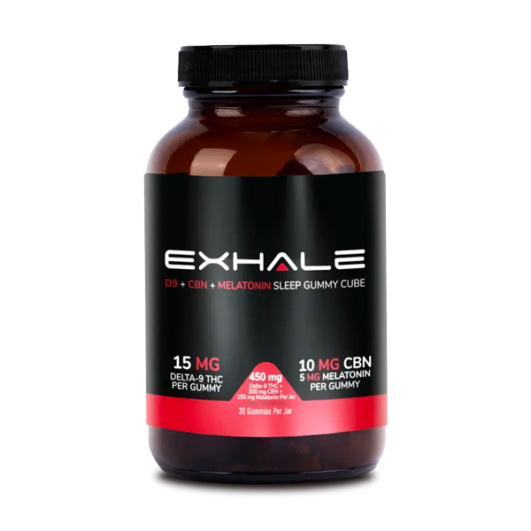 exhale wellness d9 + cbn sleep gummies | 450mg