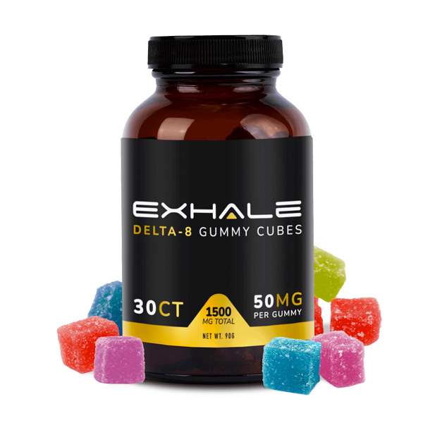 exhale wellness delta 8 gummy cubes | 1500mg
