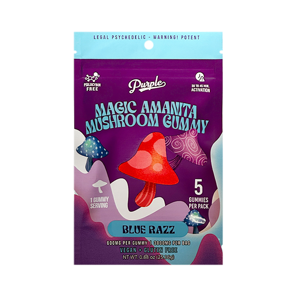 Purple Magic Amanita Mushroom Gummies | 3000mg - Delta 8 Resellers