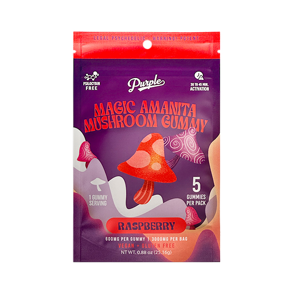 Purple Magic Amanita Mushroom Gummies | 3000mg - Delta 8 Resellers