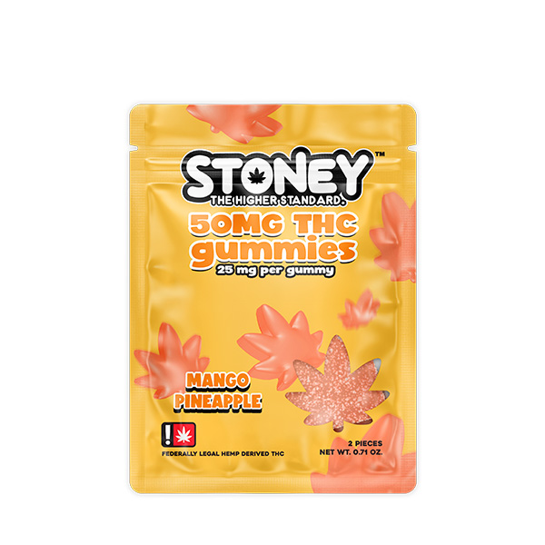 stoney-d9-gummies-2-count-mango-pineapple stoney delta 9 gummies